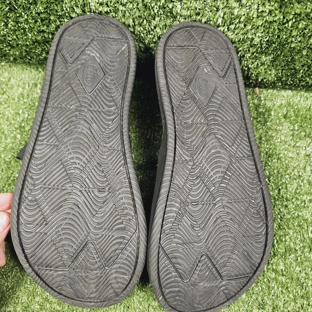 Chaco Chillos Triple Black Sport Slip-On Comfort Adjustable Sandals Mens Size 10